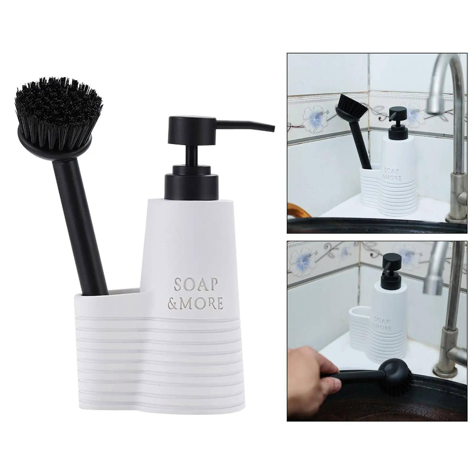 2 in 1 Multifunction Liquid Soap Dispenser Soap Dispenser for Kitchen Sink for Kitchens Bathrooms