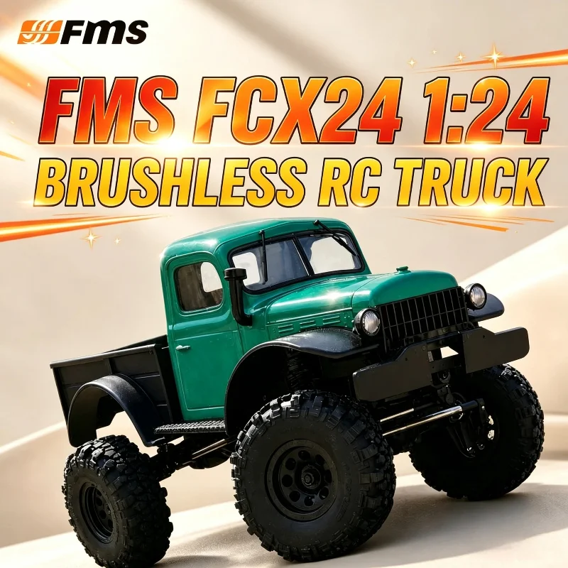 Hot FMS FCX24 Xiaoqi 1/24 Brushless Simulation Remote Control Off-road climbing Vehicle 4WD Two-speed Electric Model With Lights