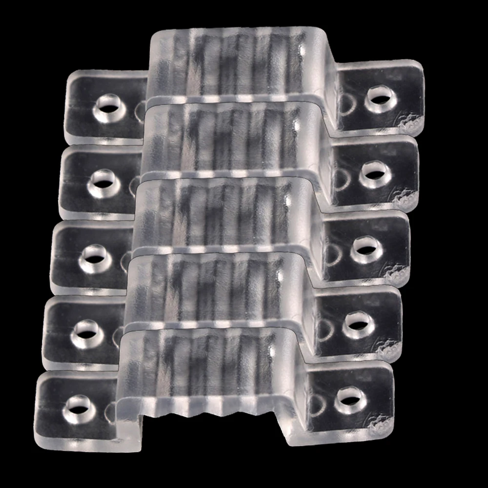 LED Silicone Strip Fixing Mounting Clamp Clip Connector 8mm 12mm Holder Bracket for IP67 IP68 Waterproof LED Strip