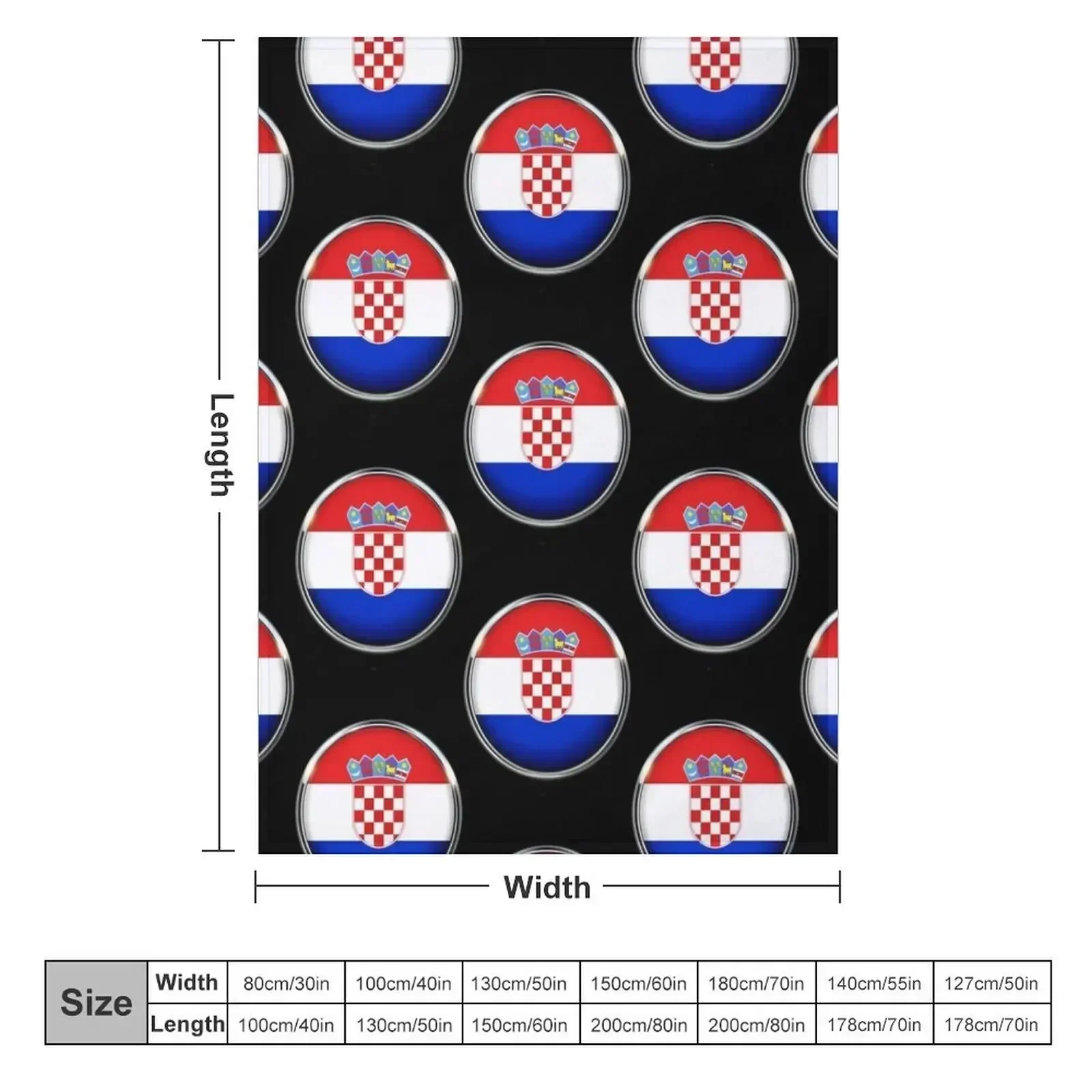 Croatia Flag Throw Blanket Plush Designers Sofas Large warm for winter Luxury Thicken Blankets