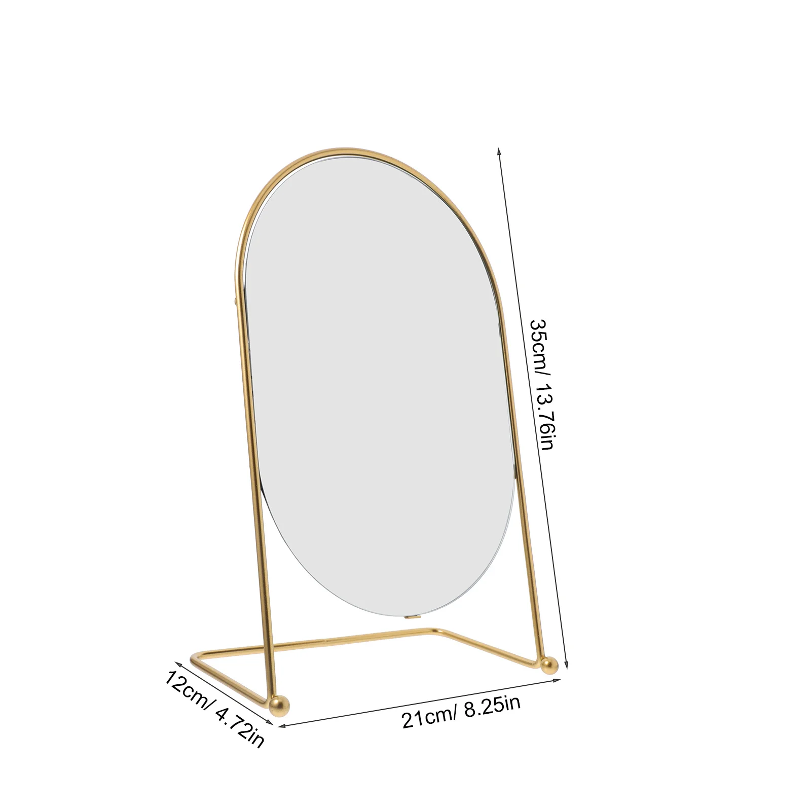 13-Zoll-Spiegelständer, Tischspiegel für Schlafzimmer, Wohnzimmer, kristallklare Sicht, stilvolle Ergänzung