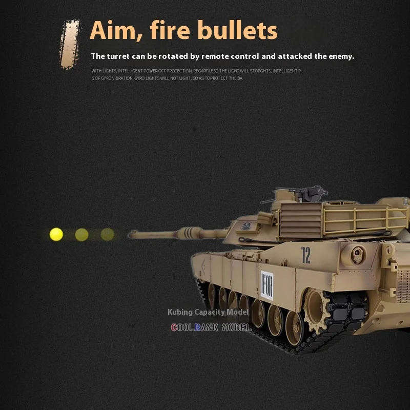 2,4g Volle Skala Fernbedienung Simulation Uns M1a2 Infrarot Schlacht Multifunktionale Militär Kampfpanzer Modell Spielzeug