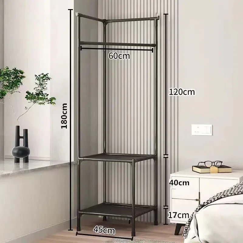 Floor Corner Rack Coats Page Hangers Children Room Rack Home Furniture Floor Stand Clothes Wearing for Clothes Standing Foldable