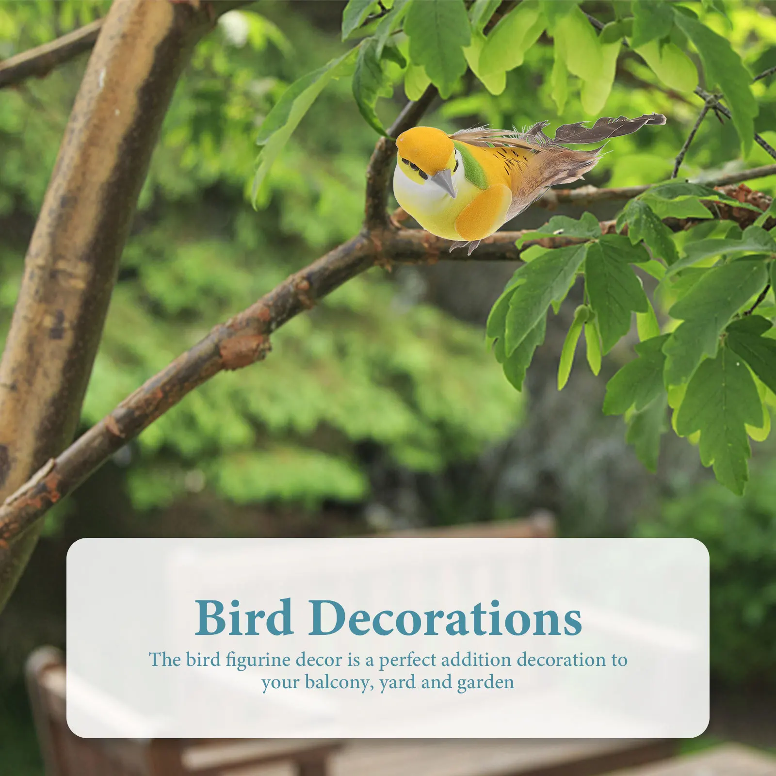 

6pcs Colorful Bird Decor Plume Foams Material Lifelike Small Bird For Garden Balcony Yard Scene Decoration Accessory