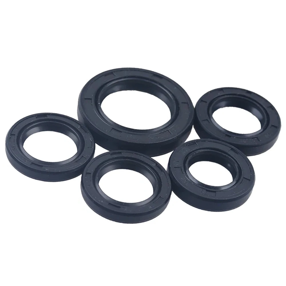 5 Pcs Motorcycle Parts Black Rubber Engine Oil Seal Set For ATV 4 Stroke GY6 49CC 50CC 60CC 80CC GY6 139QMB 1P39QMB 147Q