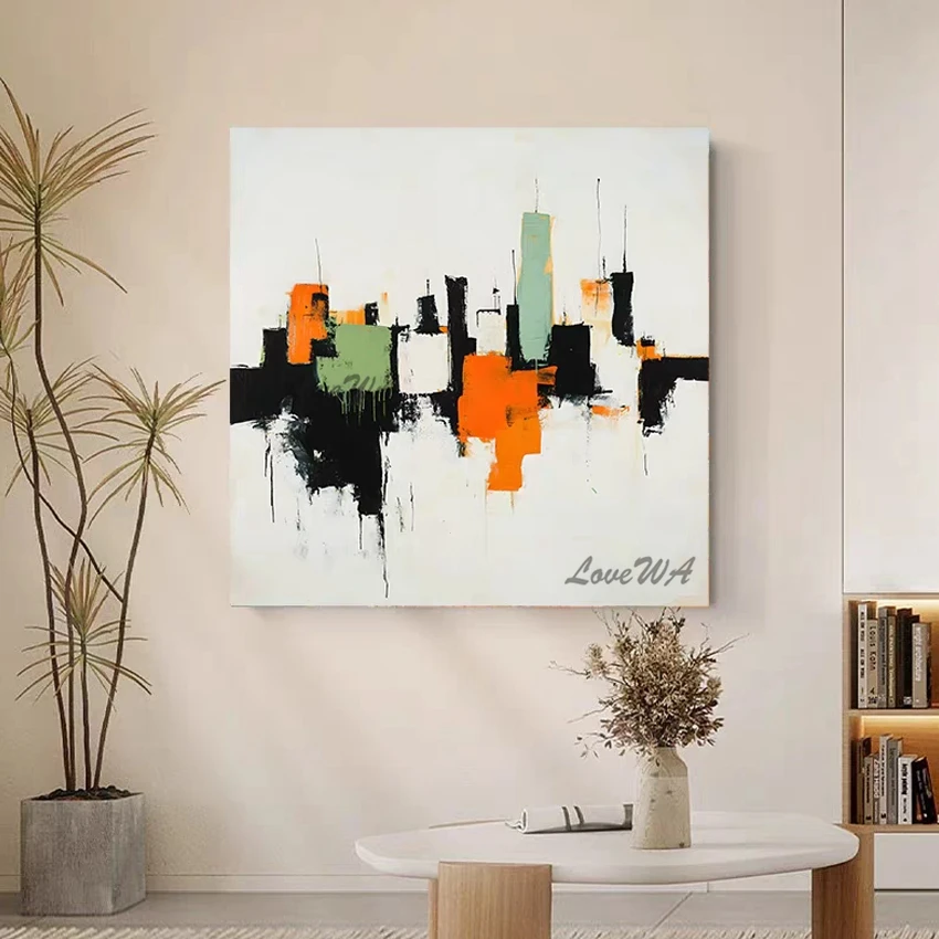 

Frameless, Wall Picture For Bedroom, Simple Canvas Handmade Abstract Oil Painting, Acrylic Modern Art, Home Decoration Objects