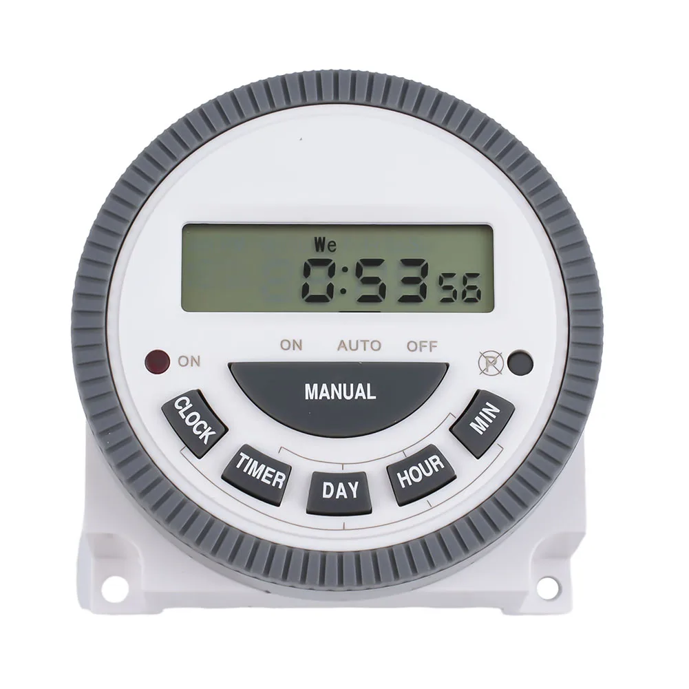 Image of TM619 Digitaler Zeitschalter 7-Tage Programmierbarer Zeitregler LCD Wöchentlicher Zyklischer Relais-Controller 16 Ein/Aus-Programme Mit LED-Anzeigepanel