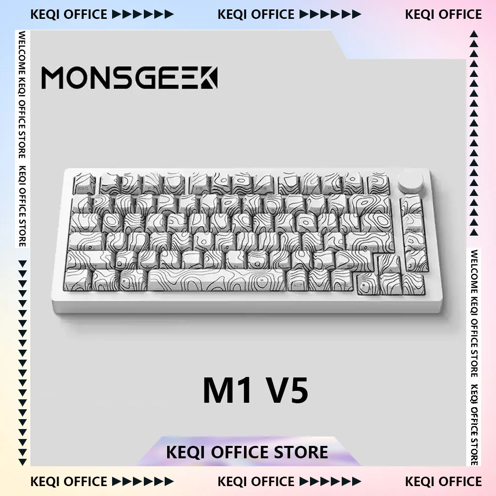 MONSGEEK M1 V5 Mechanical Keyboards 8000mAh RGB Hot Swap Aluminum Tri-mode Wireless Bluetooth Gaming Custom Keyboards PC Gifts
