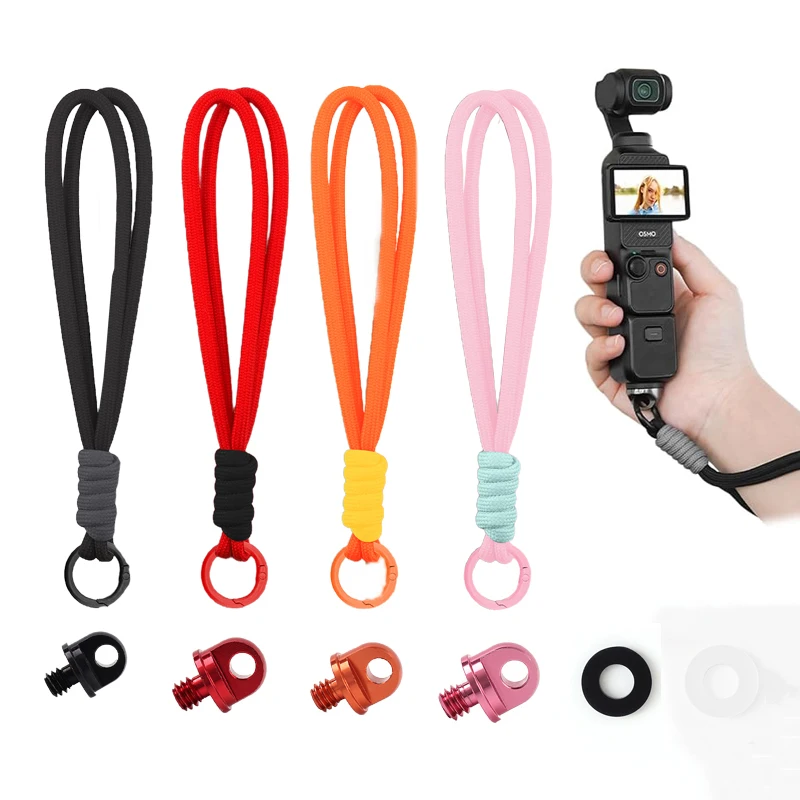 Corda Anti-Perda para DJI OSMO Pocket 4 3 Nano Action Camera, Corda de Parafuso para GoPro Hero 13 12 11 Insta360 X5 X4, Alça de Pulso