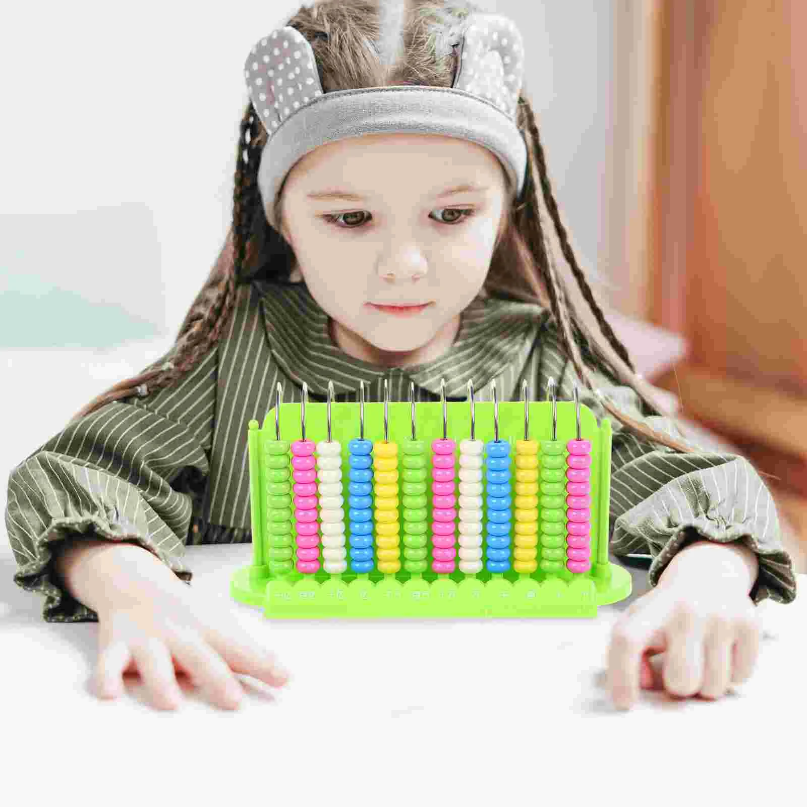 Abacus Plastic Arithmetic Nacelle Green Educational Counting Tool Child Tools for Kids