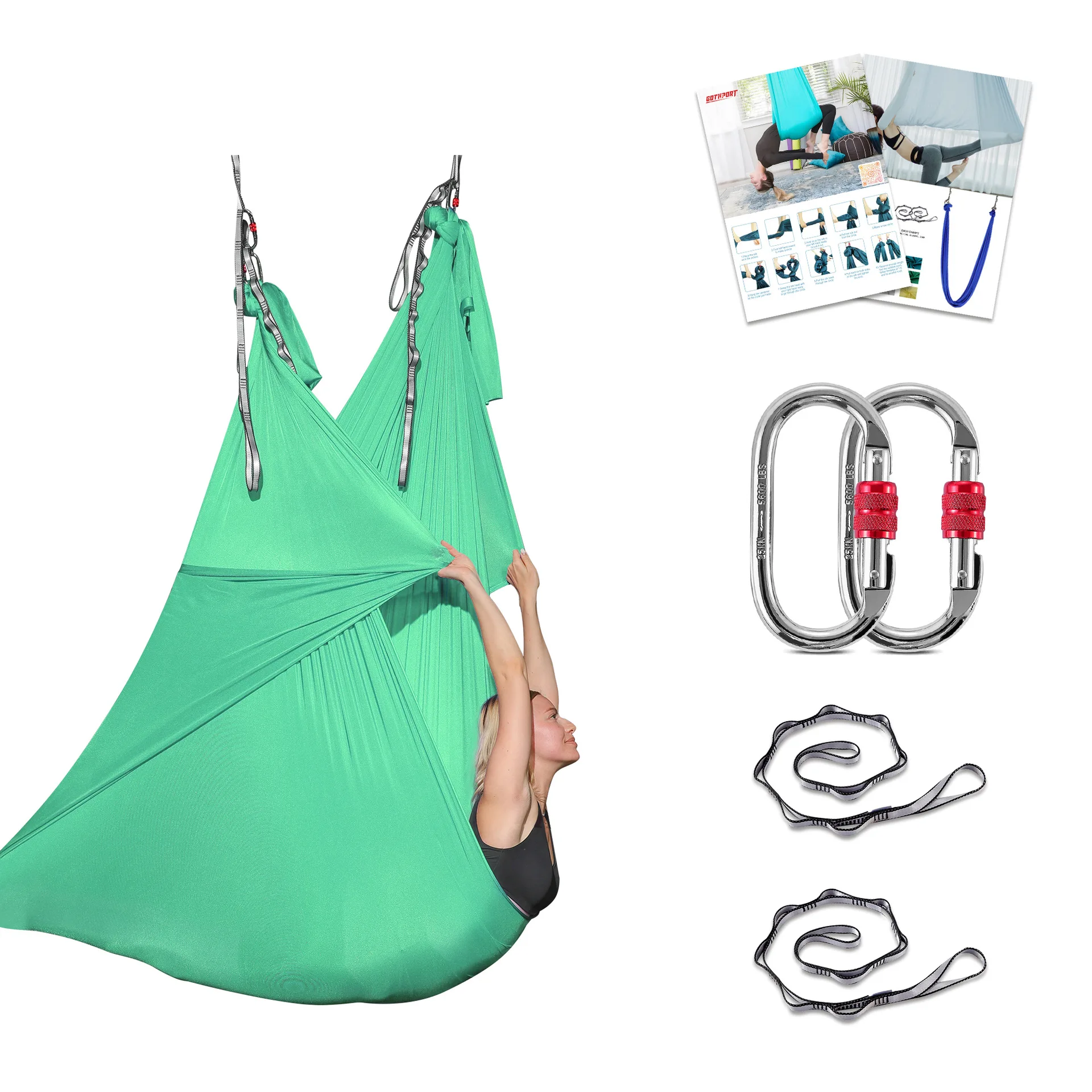 Nylon Aerial Yoga Hammock Multiple Hanging Accessories Indoor Swing Set