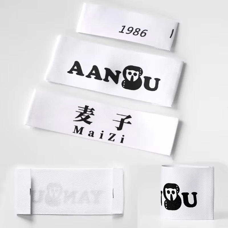 Selvedge Ribbon Customized Silk Care Label Cut Separately/Washing Tag Colorful Printing/Clothing  Accessories Washable Labels
