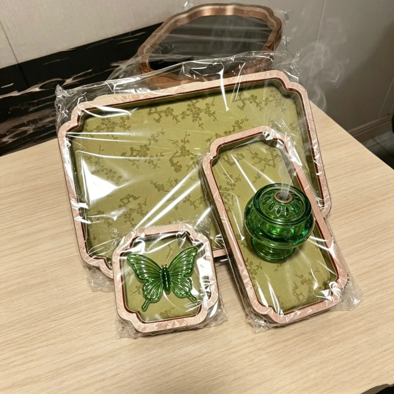 Palace Craft Brocade Tray, High-End Appraisal Plate for Jade Pendant & Beads, Bracelet Necklace Storage Stand