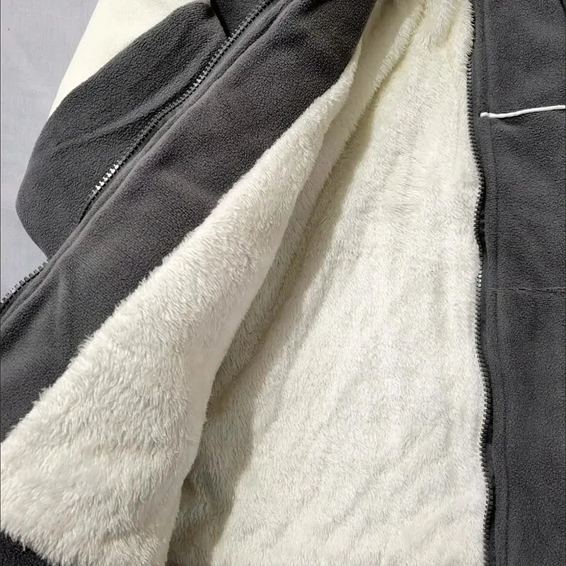 المرأة الكورية أفخم اصطف هوديس ، طويلة الأكمام البلوز ، بلوزة فضفاضة ، خليط معطف ، سترة دافئة سميكة ، أزياء الشتاء