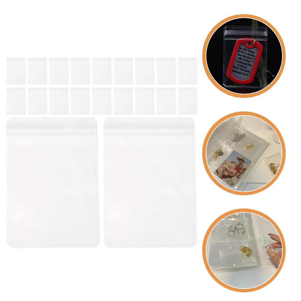 100 Pcs Transparent Airtight Bag Self Sealing Bags Clear for Favors Small Jewelry Sealable Packing Wrapping Packaging Pockets