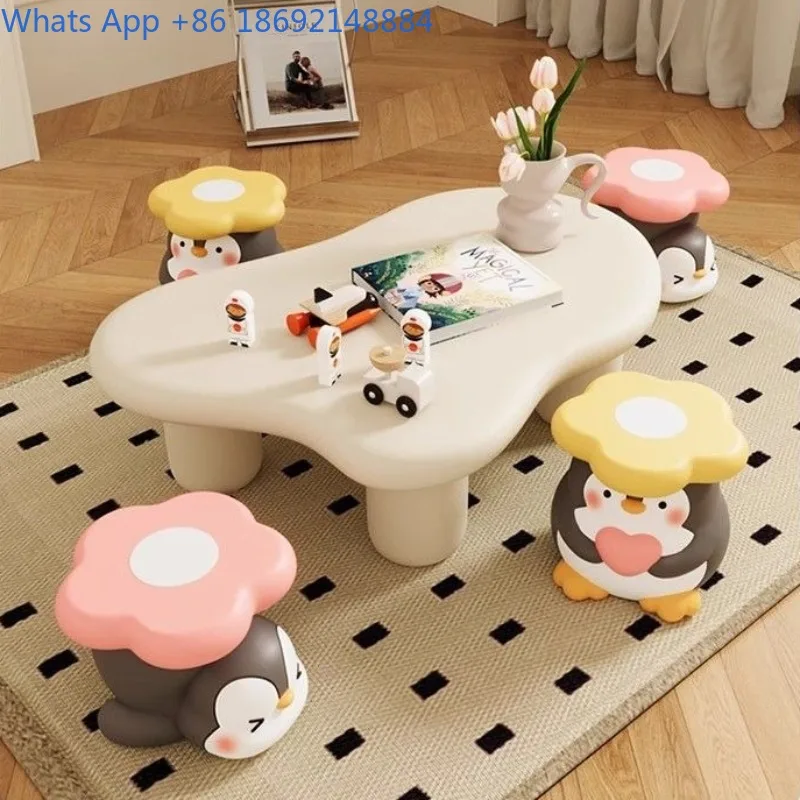Creative Cute Cartoon Penguin Shoe Changing Stool  Living Room, Home Use, Floor-standing Bedroom Housewarming Ornament