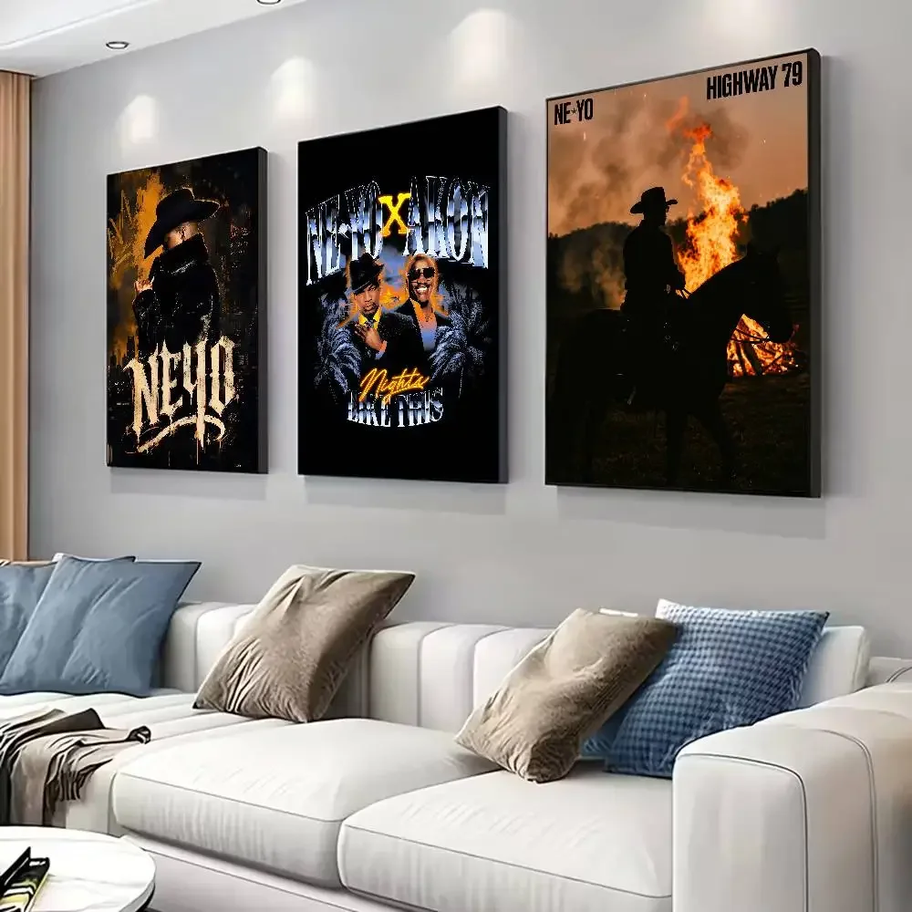 Ne-Yo Rapper Poster for Living Room, Bedroom, Office, or Bar, Frameless, Indoor Use, Bedroom Wall Art.