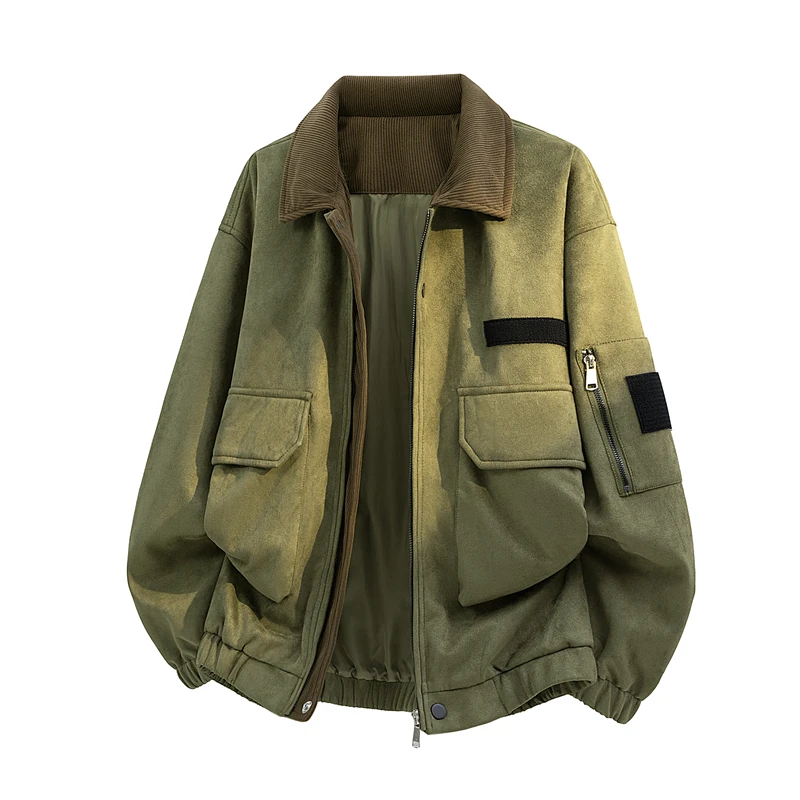 

2026 Spring High Quality Fashion Jackets Men Loose Turn Down Collar Youthful Vitality Streetwear Outwear Coat Male Casual Jacket