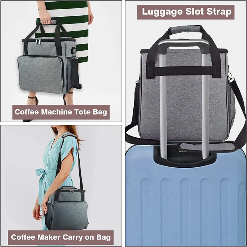 A61T-Coffee Maker Travel Tote Single يخدم منظم محطة القهوة وحقيبة الجيب للسفر