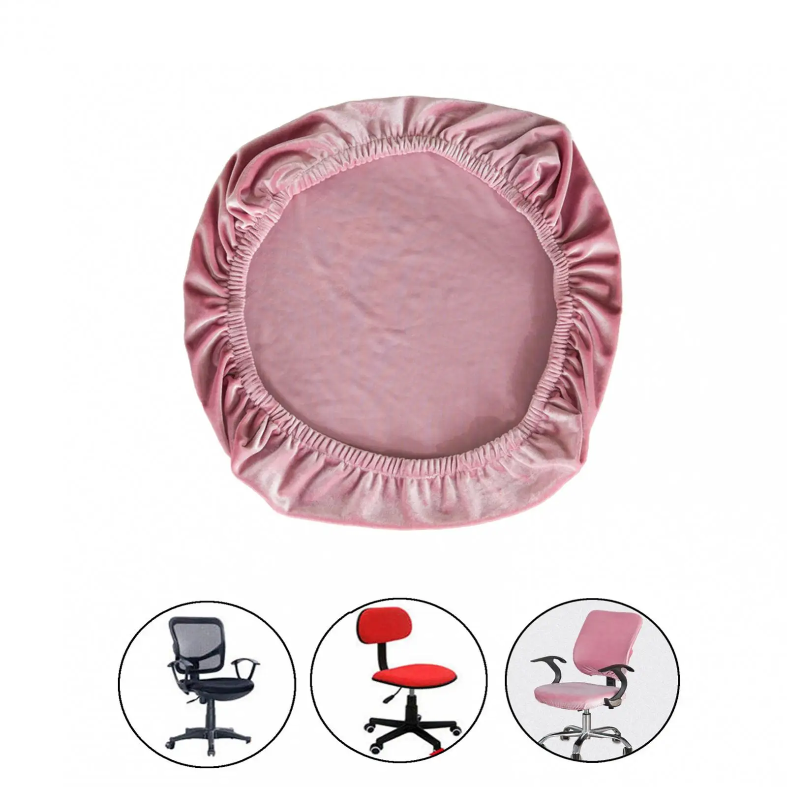 Soft Velvet Chair Cushion Cover Washable Seat Protector Slipcover for Office Bar Wedding Furnishing