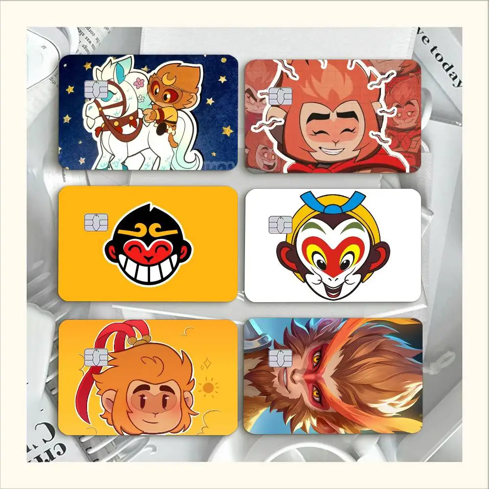Anime Sun logo Wukong Waterproof Film Skin Cover Credit Card Stickers Debit Front Bank Bus