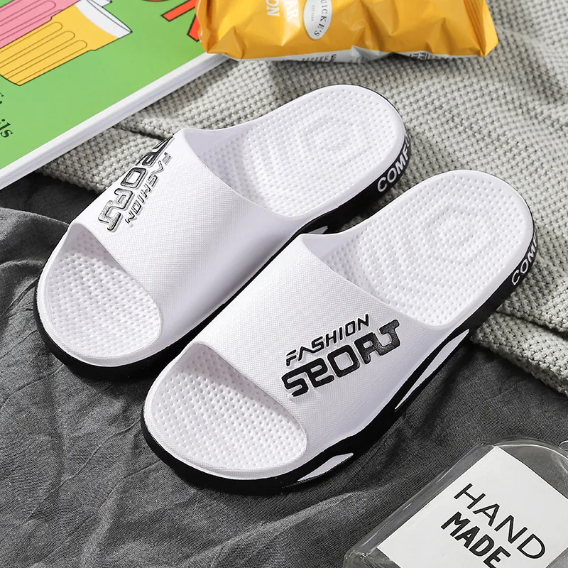 Men's Summer Slippers Outdoor Non-Slip Thicken EVA Beach Flip Flops for Men Home Bathroom Comfortable Sandals and Slippers