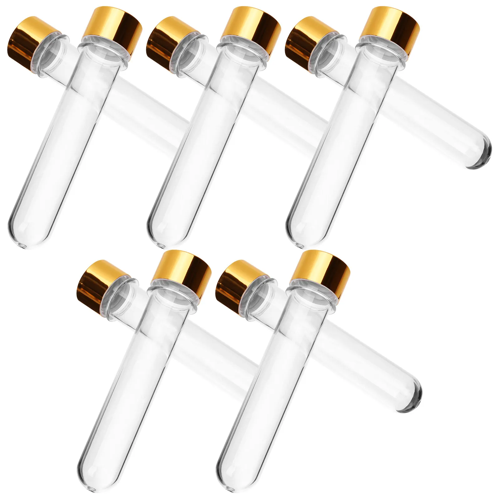 

10Pcs Small Plastic Sampling Vials Leak Proof Cork Bottles Travel Storage Containers Clear Mini Test Tubes for Liquid Powder