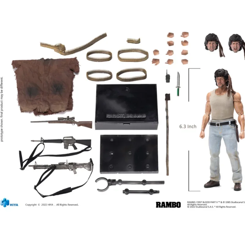 In Stock Original Hiya Toys First Blood John Rambo 1/12 Scale Px Previews Exclusive Action Figure Collection Toys