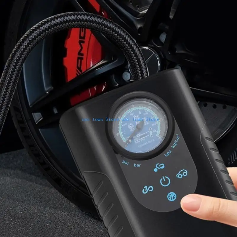 RXJE Air Compressor Tire Inflator,Car Tire with Digital Pressure Gauges, 150PSI for Car, Bicycles and Other Inflatables