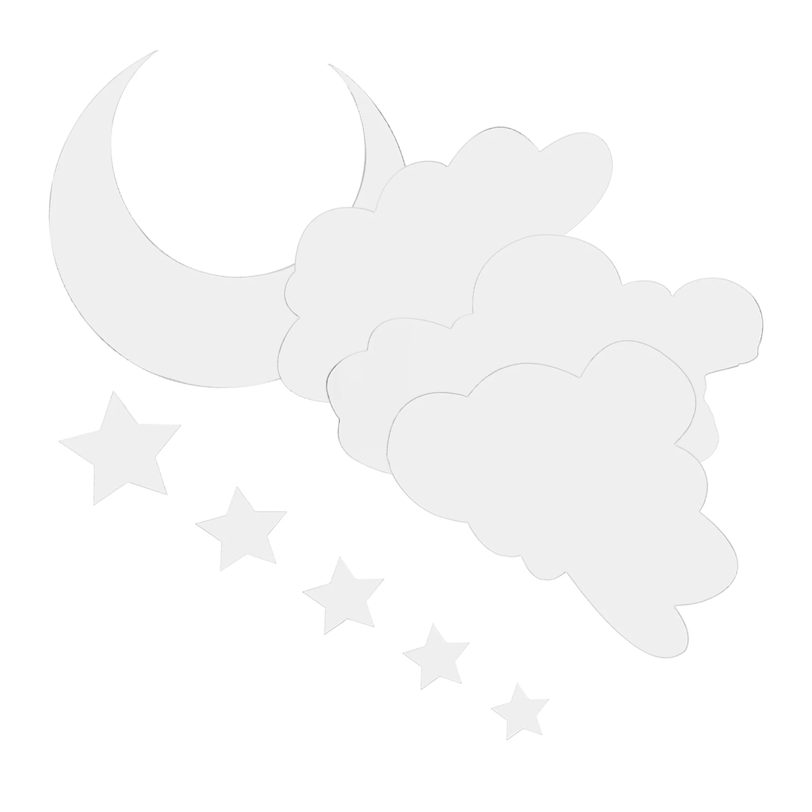 

Cloud Mirror Wall Sticker Adhesive Decals Decor Stickers Acrylic Bedroom Child Mirrors for