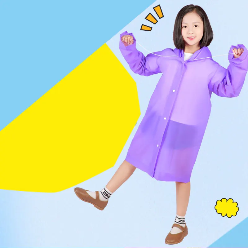 

Children's Cartoon Raincoat Children's Rain Gear Playground Songkran Festival Raincoat Cute Baby Poncho Household Goods