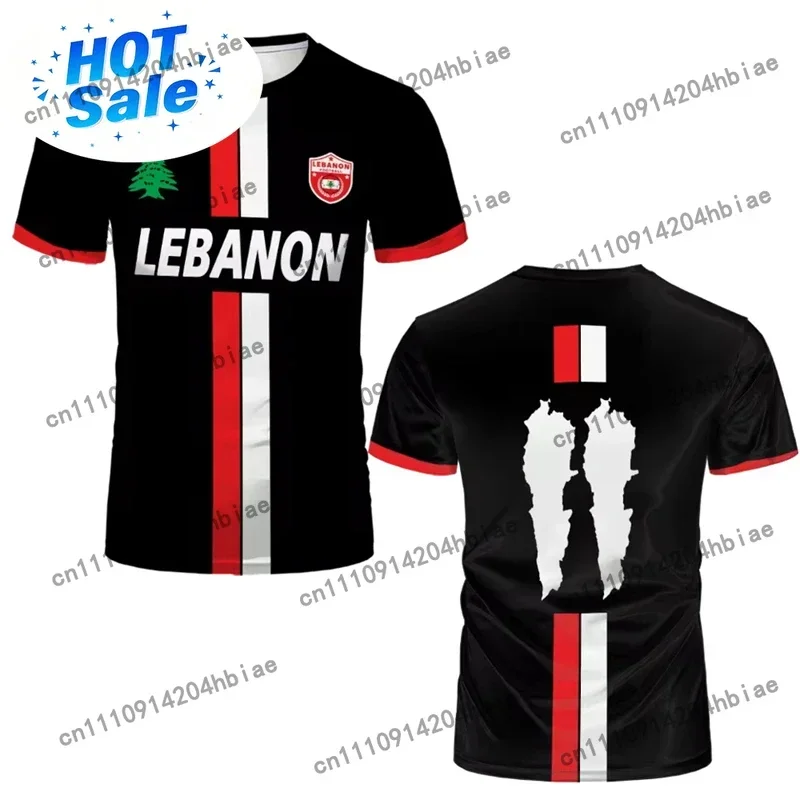 Lebanon Football Jersey T Shirts Adult & Kids Oversized Digital 3d Print Sports Soccer Uniforms Men's Lebanese Flag Clothing GYM
