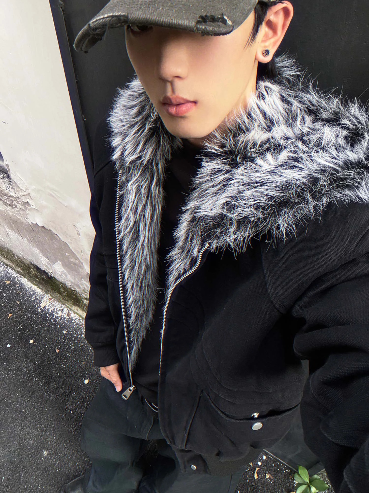 

Retro American Canvas Hooded Jaet Men's Thiened Cotton Padded Cleanfit Sle Youthful ulari Long Sve ort Coat