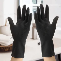 1 Pair Latex Cleaning Gloves Kitchen Waterproof Housework Cleaning Latex Laundry Dishwashing Gloves Wear Resistant Rubber Gloves