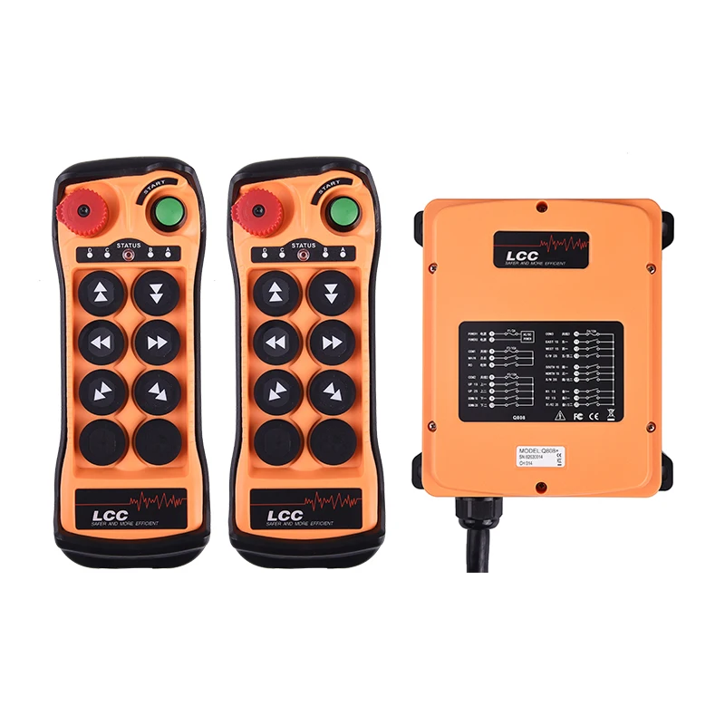 High Quality Waterproof Q606 433MHz Two-Speed LCC Crane Remote Control 2 Transmitters and 1 Receiver