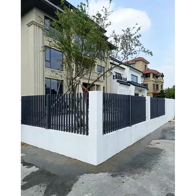 Aluminum Fence with Decorative Screens Eco-Friendly Weather Resistant Modern Design Security Privacy Fence for Home Backyard