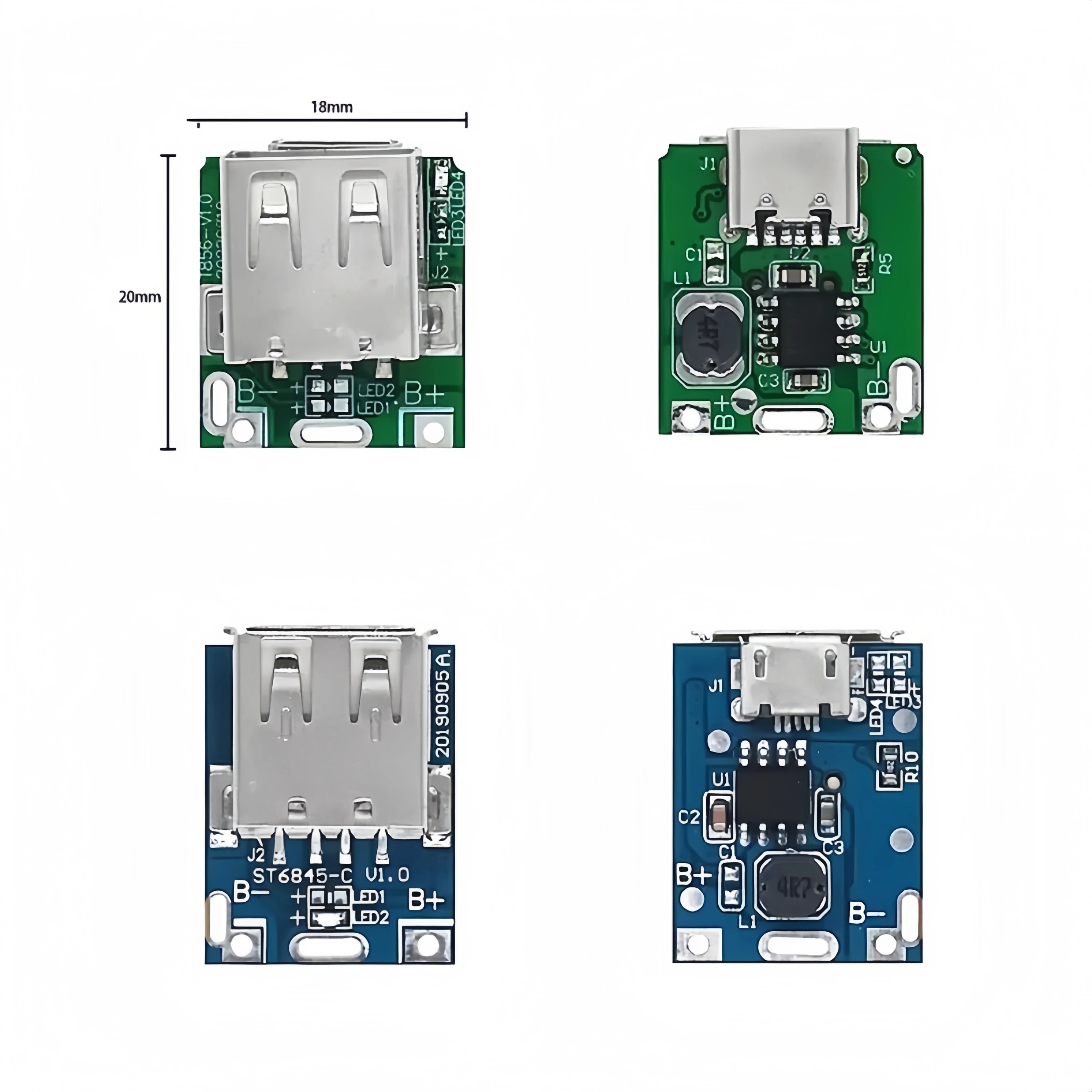 New type-c 5V booster board Lithium battery charging protection board perfume booster board main board 134N3P scheme