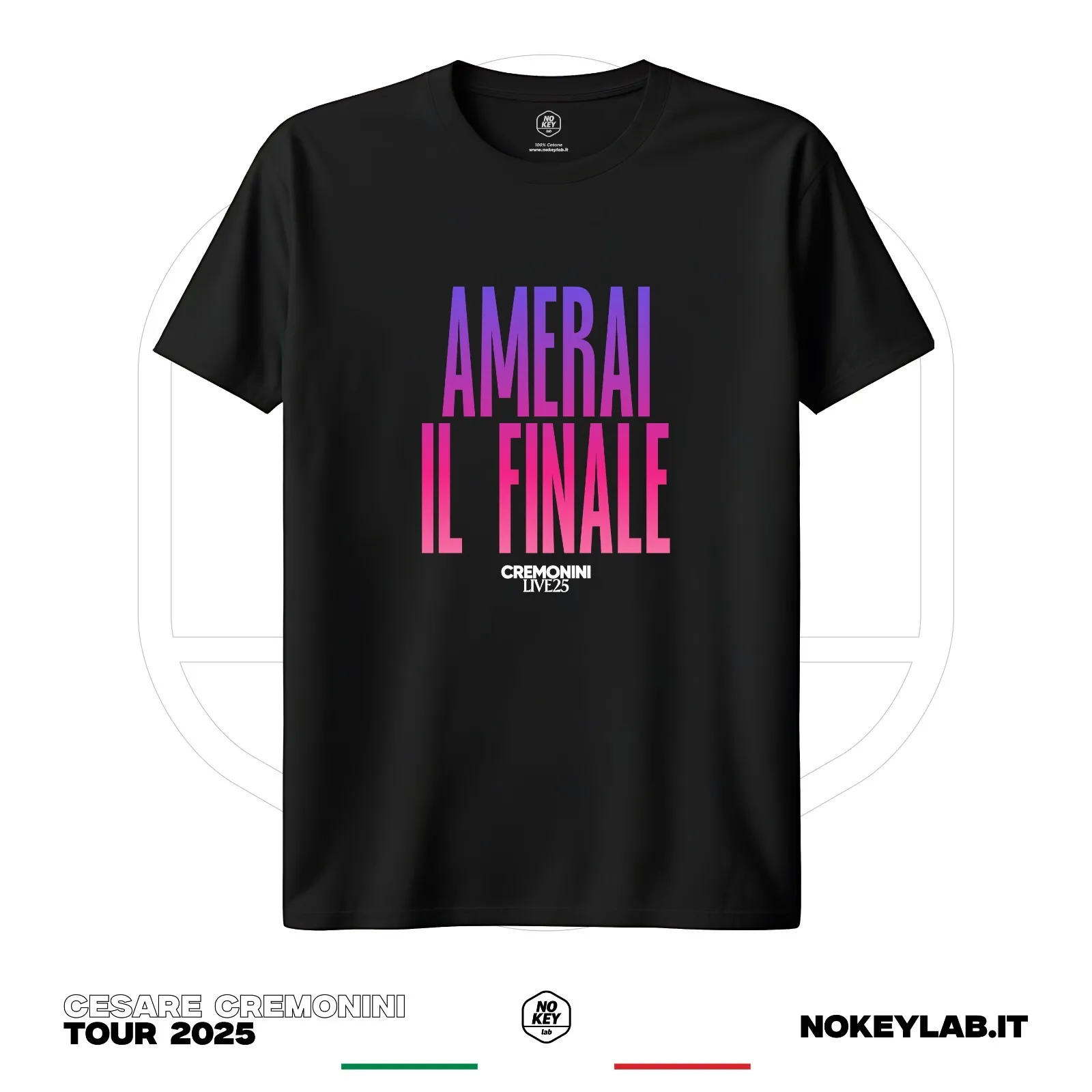 Cesare Cremonini Tour 2025 T-Shirt Amerai Il Finale Concert T-Shirt-