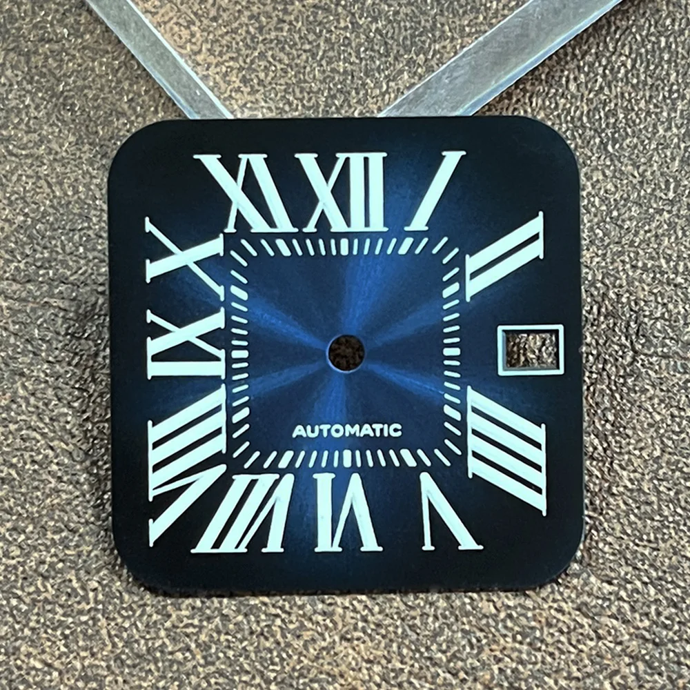 The 27mm NH35 watch with a square Roman numeral dial is suitable for the NH35 movement watch dial and pointer accessories