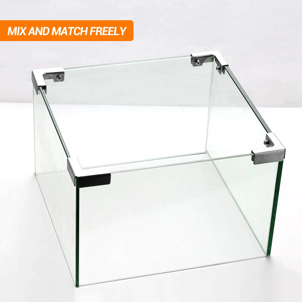 2pcs High Quality Aluminum Glass Clip Acrylic Wood Board Clamp Tile Connector Corner Buckle Combination Tool Fixture Accessories