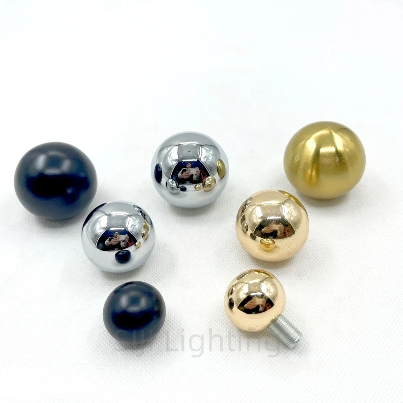 M10 Thread Metal Decorative Nut Hollow Ball Decorative Nut Iron Single-sided Thread Nuts for Chandelier Led Pendant Lights DIY