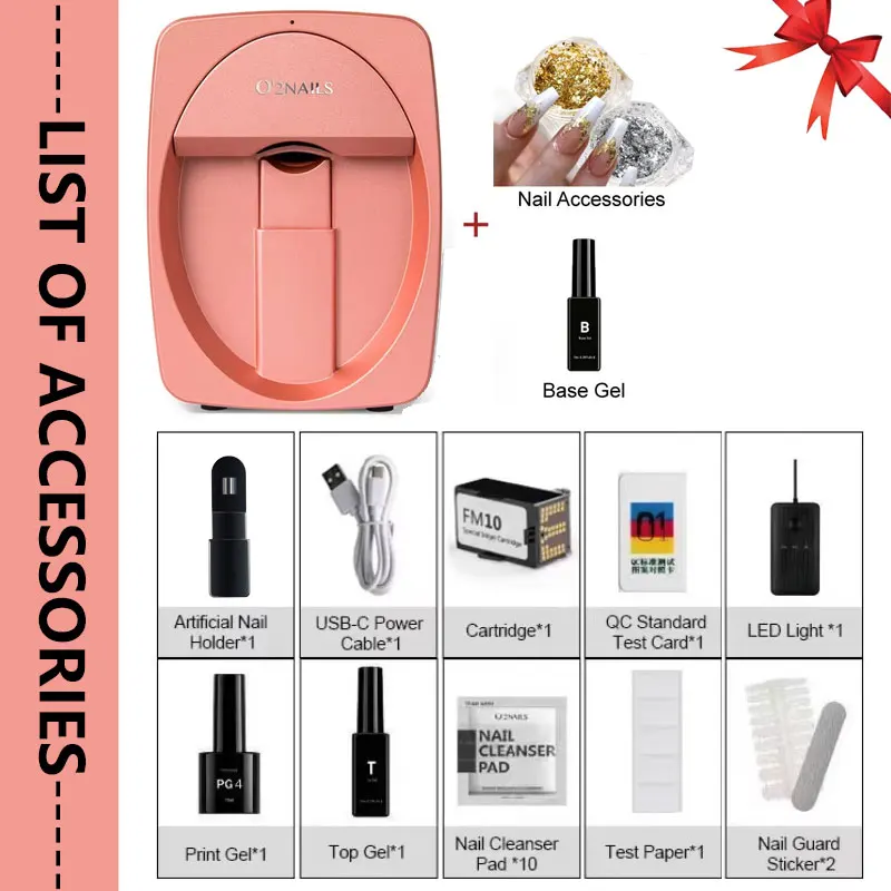 O2NAILS-impresora de uñas móvil profesional inteligente, para