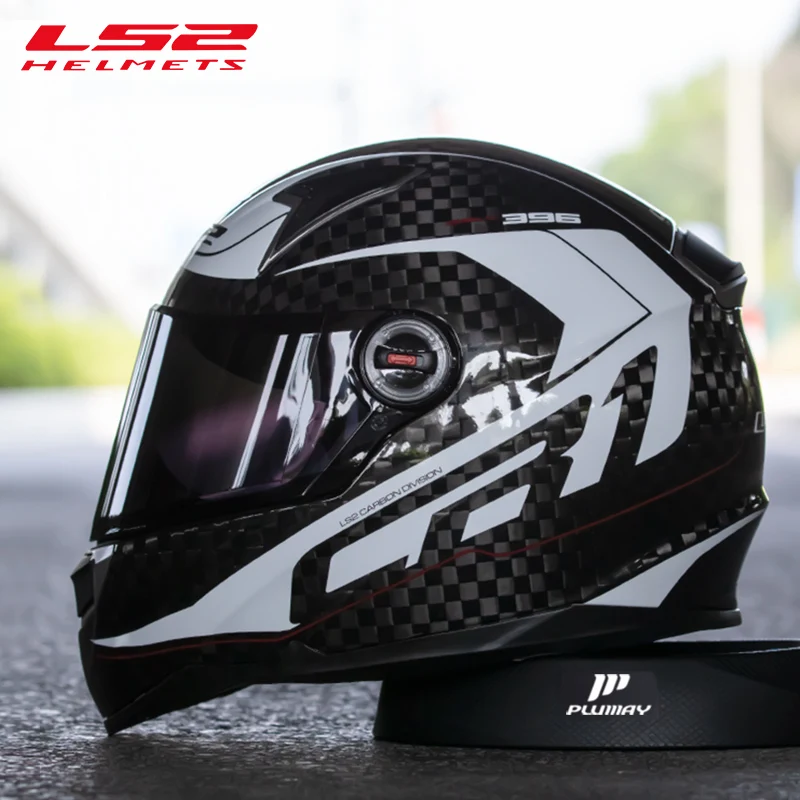 

Original LS2 FF396 Carbon Fiber Motorcycle Helmet ls2 full face helmets casco casque moto no airbags pump