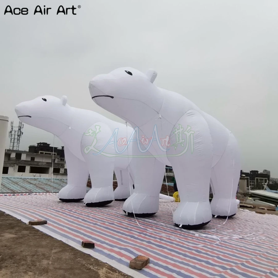 Good Selling Giant White Inflatable Polar Bear Mascot Replica For Outdoor Advertising Event Decoration Made By Ace Air Art