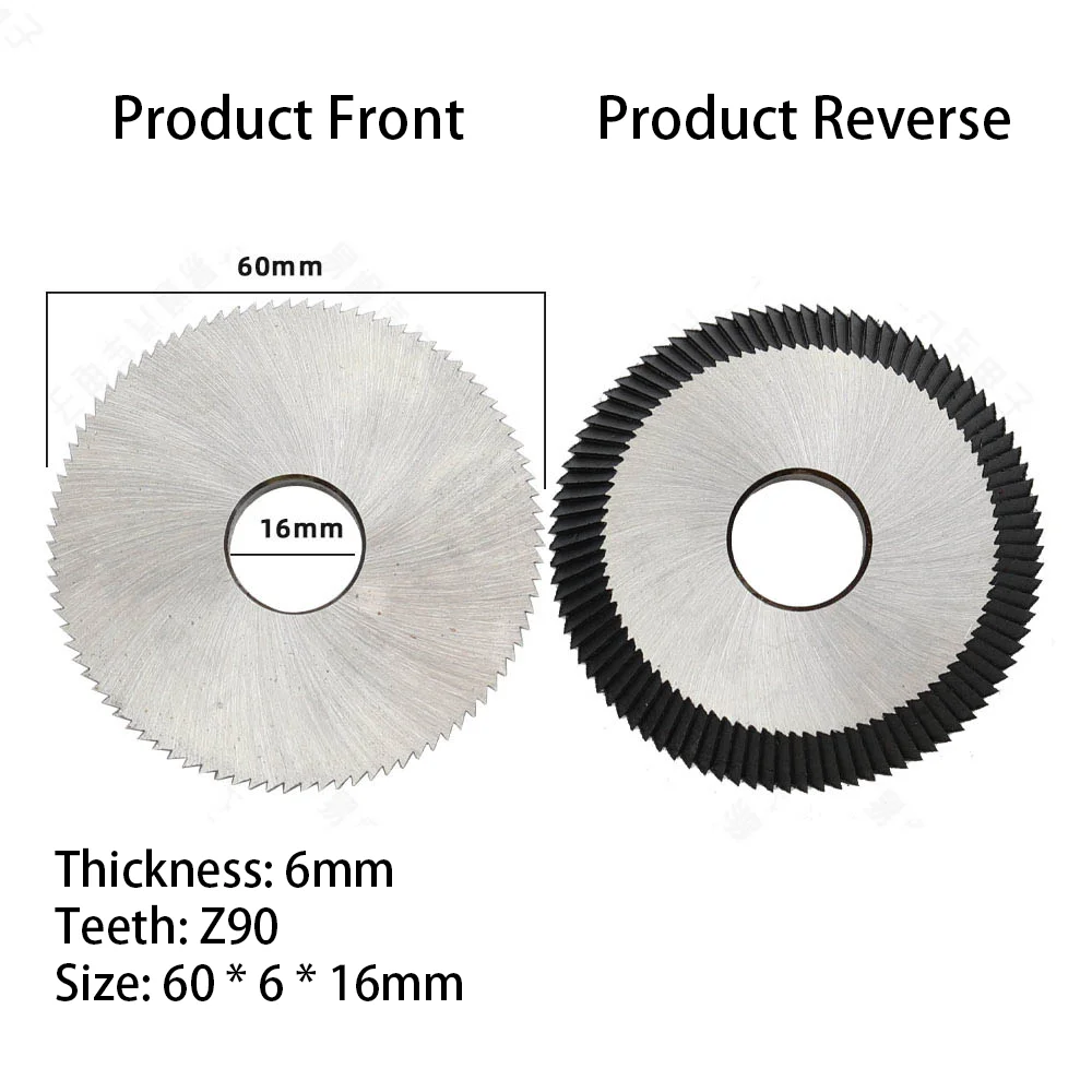 Defu horizontal key machine general cutter 90 teeth 60*16*6mm common milling cutter Face milling cutter