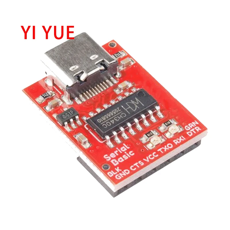 Type-C USB to TTL serial port CH340C module upgrade, microcontroller download, brush machine line, nine brush machines
