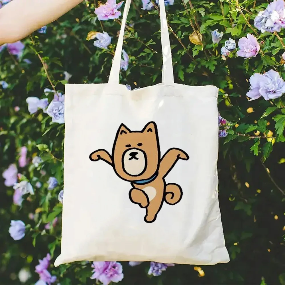 

Running Dog Tote Simple Line Drawing Print Fun Animal Graphic Bag Book Lovers or Casual Wear