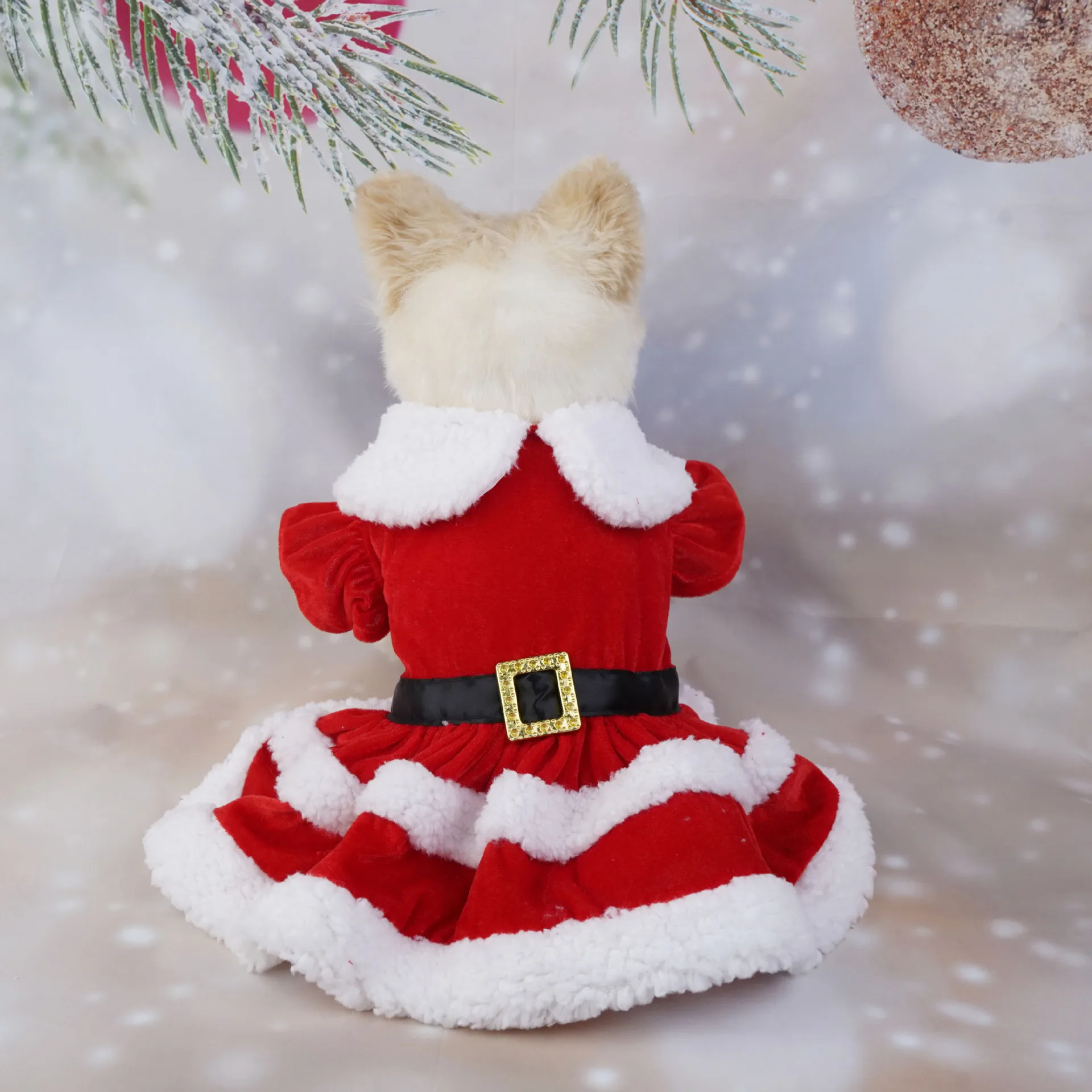 New Pet Clothes for Dogs Cats Dresses Winter Warm Coat Dog Jackets Christmas Party Dress Up Costume Dogs New Year Clothing Puppy