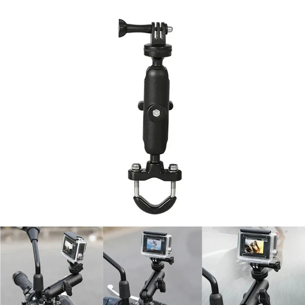 360° Rotating Motorcycle Handlebar Mount Aluminum Holder Bike Bracket For GoPro Hero8/7/6/5/4/3+ Osmo Action Cameras Accessories