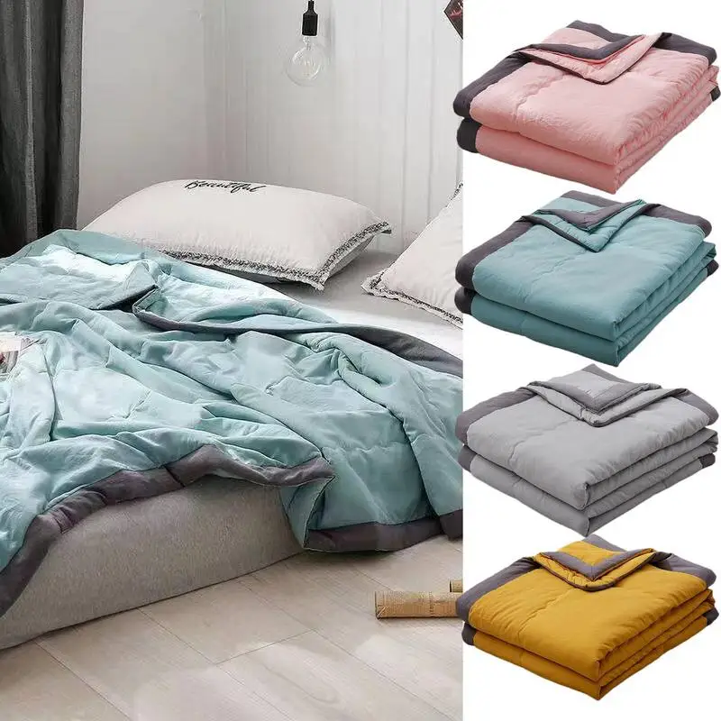 

High Quality Cooling Blankets Smooth Air Condition Comforter Lightweight Summer Quilt Skin Friendly Cooling Summer Throw Blanket